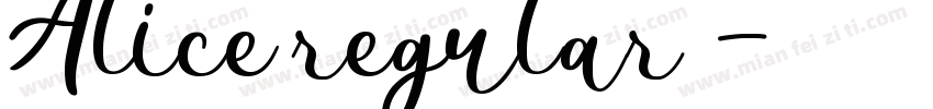 Alice regular字体字体转换